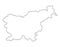 Slovenia Outline flag map. Vector illustration of national symbol. Graphic design of patriotic element