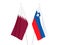 Slovenia and Qatar flags