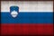 Slovenia rusty flag illustration