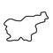 Slovenia simplified vector outline map