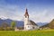 Slovenia, Stara Fuzina, Triglav National Park, Assumption of the Virgin Church in Bitnje