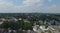 Slow aerial fly over with residential houses in Westminster, Maryland USA