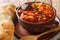 Slow Cooker Callos spanish traditional food closeup in the bowl. horizontal