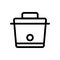 Slow cooker icon vector. Isolated contour symbol illustration