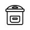 Slow cooker icon vector. Isolated contour symbol illustration