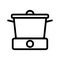 Slow cooker icon vector. Isolated contour symbol illustration