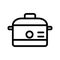 Slow cooker icon vector. Isolated contour symbol illustration