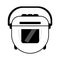 Slow cooker vector illustration icon. Isolated on a white background. Black and white icon