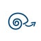 Slow Growth Icon with Snail Shell