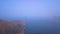 Slow-motion aerial Golden Gate Bridge view from above.