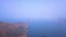 Slow-motion aerial Golden Gate Bridge view from above.