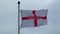 Slow motion clip of the English flag of St George