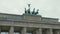 Slow Motion Close-up of horses at the Brandenburg Gate restoration. In the capital of Germany, Berlin. The concept of