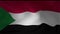 Slow motion of the flag of the Sudan