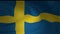 Slow motion of the flag of the Sweden