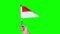 Slow motion of hand holds flag of Indonesia