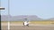 Slow Motion Helicopter Propellers Spinning on the Tarmac