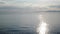 Slow motion panorama of the sea landscape.