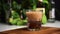 Slow motion of pouring Cola with ice cubes close-up. Cola with Ice and bubbles in glass. Coke Soda closeup. Food