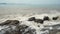 Slow-motion of sea wave with stone at Khao Laem Ya in Mu Ko Samet National Park, Rayong, Thailand