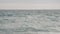 Slow motion stormy mediterranean sea with cloudy weather and soft light