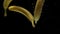 Slow motion three bananas falling into transparent water on black background