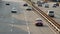 Slow motion timelapse city cars traffic, wide road vehicles, day