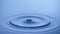 Slow motion water drop splash into calm water