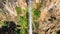 Slow motion waterfall at gorge canyons formation. Rural landscape.