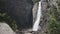 a slow motion wide angle clip of lower yosemite falls in yosemite national park