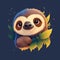 The slow-moving and adorable sloth can create a cute and relaxing t-shirt design.