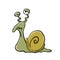 Slow moving bored snail