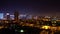 Slow panorama from the height in the night Krasnodar