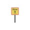 Slow pedestrian sign colored icon. Element of road signs and junctions icon for mobile concept and web apps. Colored Slow pedestri