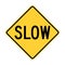 Slow road sign in USA