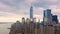 Slow rotation around Lower Manhattan skyline
