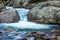 Slow shutter photo of Figarella river at Bonifatu in Corsica