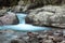 Slow shutter photo of Figarella river at Bonifatu in Corsica