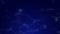 Slowly moving spiders web on the dark blue background