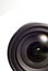 SLR camera lens on white isolated background
