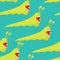 Slug seamless pattern. Monsters Insects pests ornament.