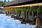 Sluice bridge in Thun, Switzerland. Aare river.