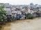 Slum scenery near Jakarta in Java