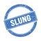 SLUNG text on blue grungy round stamp