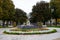 .Slupsk, Pomorskie / Poland - October, 30, 2020: A small park in the city center. A place of rest and relaxation in the city