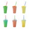 Slurpee slush frozen ice drink illustration with straw