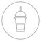 Slushie in a plastic cup, icon