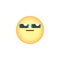 Sly face emoticon flat icon