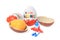 Slynchev Bryag, Bulgaria - May 23, 2023: Kinder Surprise Eggs, plastic capsule and toy on white background