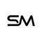 SM Letter black colors vector Logo